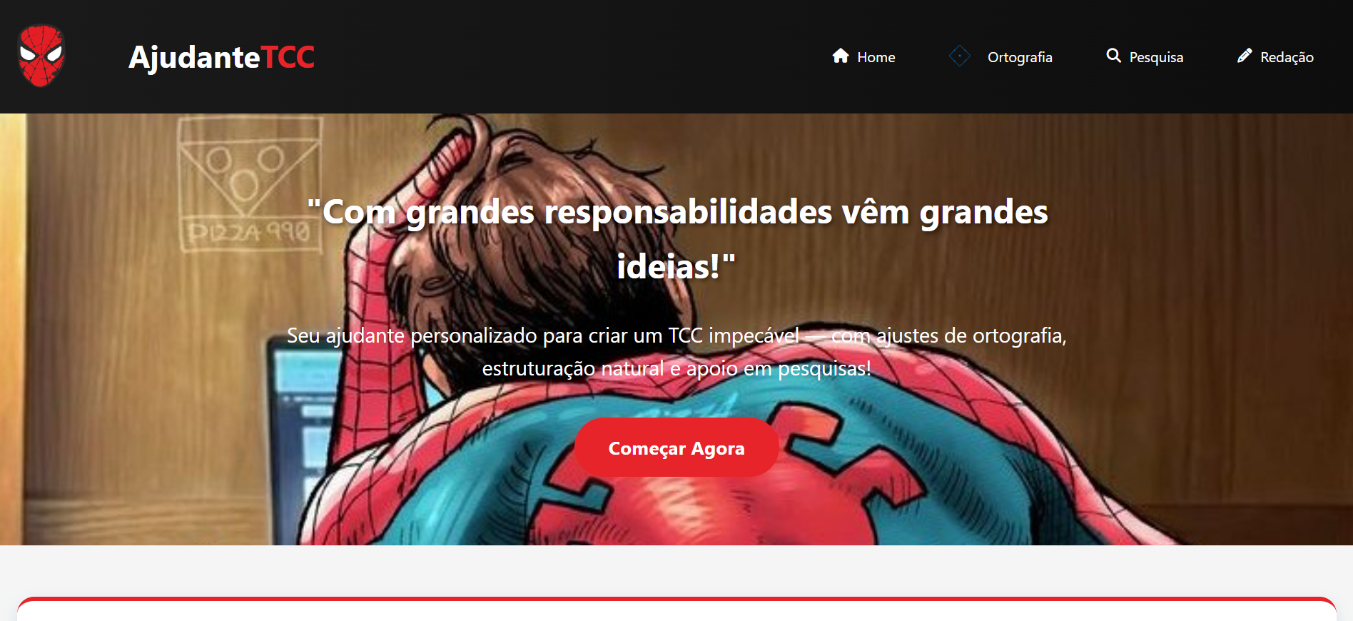projeto ajudante tcc homem-aranha