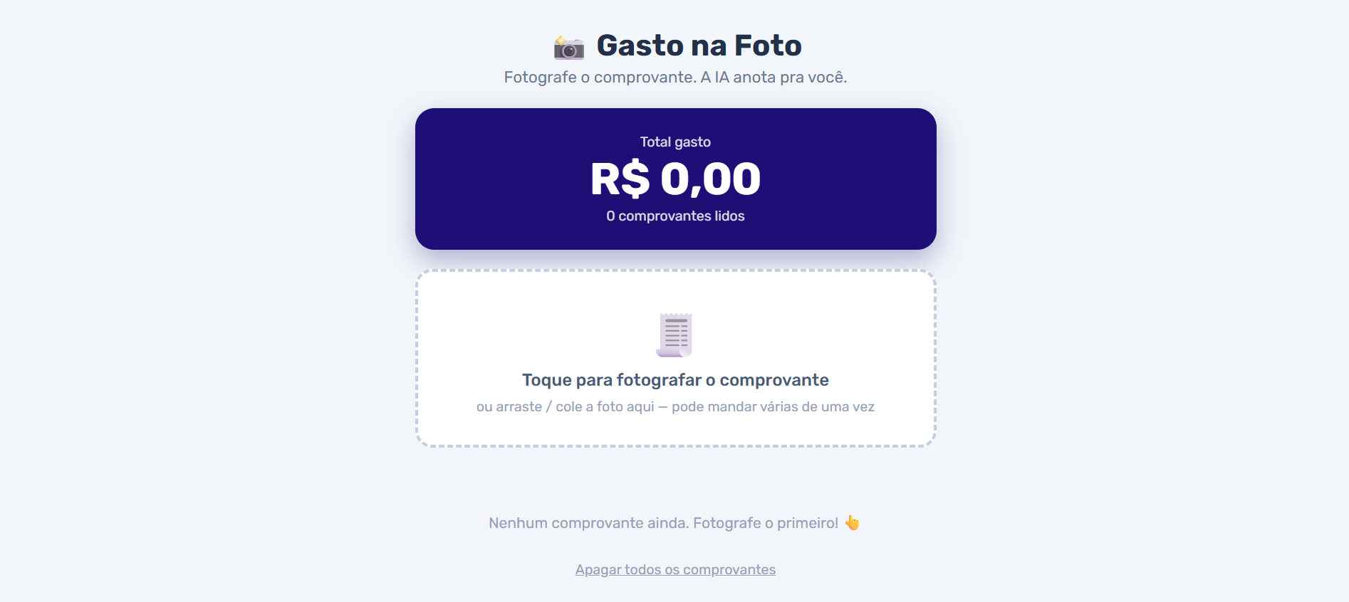 projeto gasto na foto